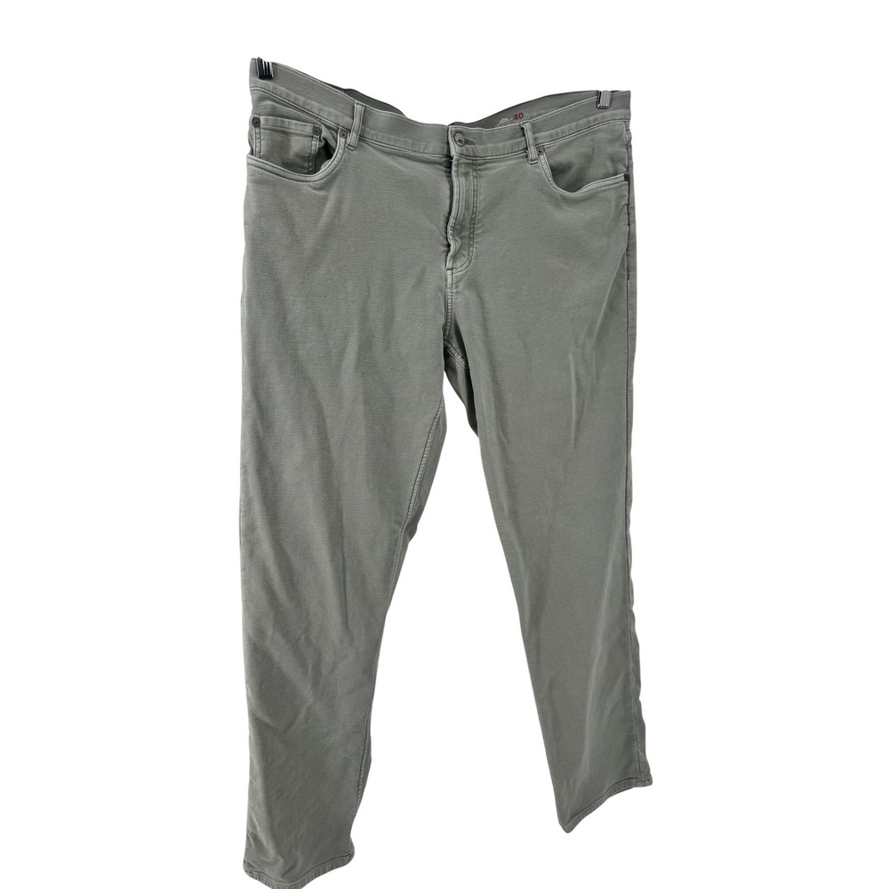 Faherty 5-Pocket Pants Mens 40 Green Stretch Cotton Lyocell Straight Leg - Picture 1 of 14